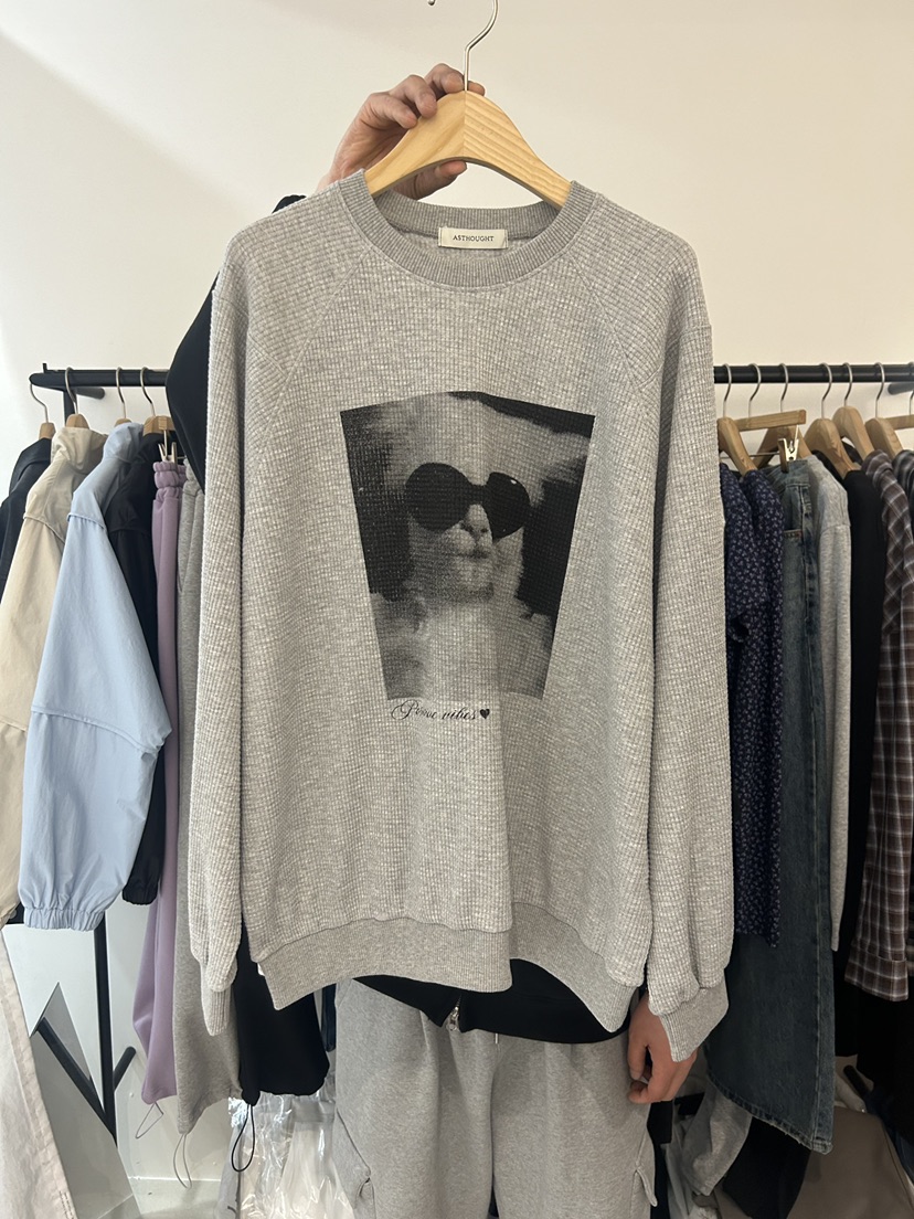 AS THOUGHT東大門代購女士新品推薦26春夏長袖T恤華夫格AS THOUGHT長袖T恤圖色2