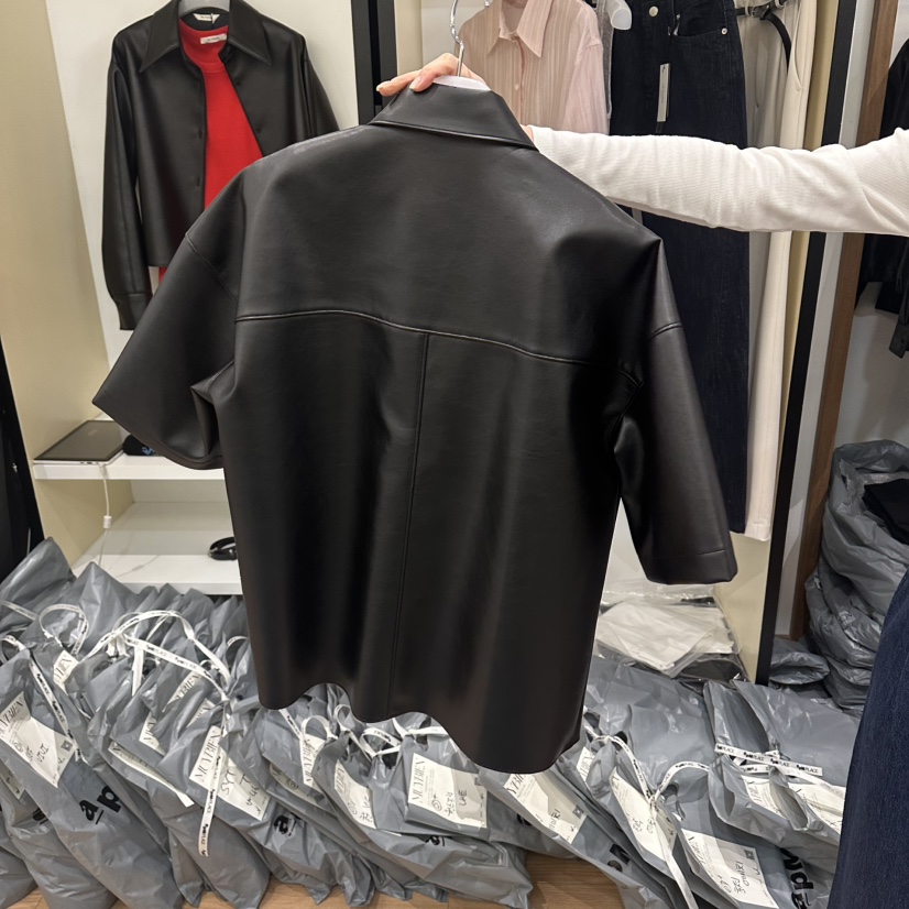 MUYBIEN韓國直郵女裝新款26春夏職業人氣時尚休閑皮衣皮革MUYBIEN皮衣