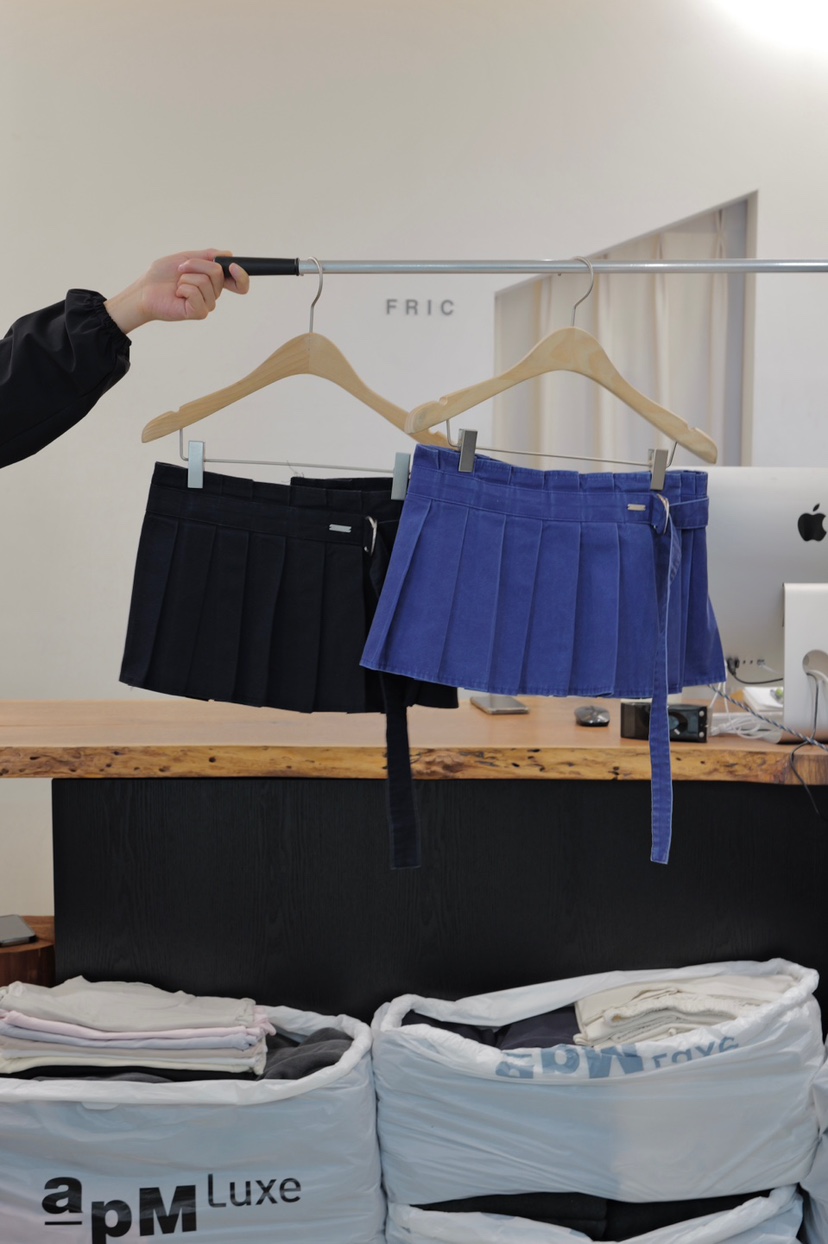 FRIC東大門代購女裝新款推薦職業人氣熱賣真品短裙帆布棉FRIC短裙