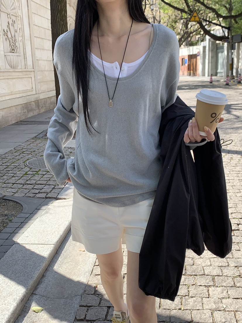 B_GARDER東大門實拍女士新品職業人氣熱賣推薦真品長袖T恤B.GARDER長袖T恤圖色1