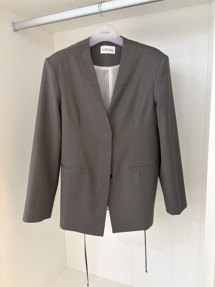 NORMAL韓國代購女士新款26春夏休閑人氣真品時尚夾克含腰繩NORMAL夾克圖色1