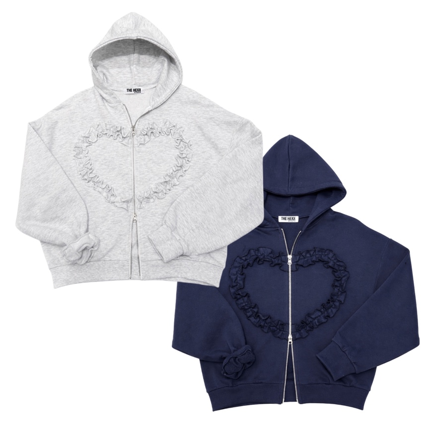 HEXX東大門代購女士新款職業休閑熱賣推薦夾克荷葉邊拉鏈THE HEXX夾克