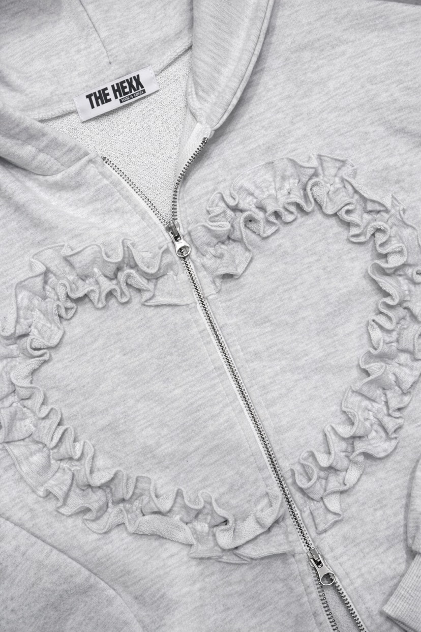 HEXX東大門代購女士新款職業休閑熱賣推薦夾克荷葉邊拉鏈THE HEXX夾克