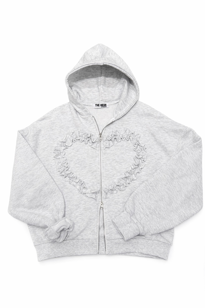 HEXX東大門代購女士新款職業休閑熱賣推薦夾克荷葉邊拉鏈THE HEXX夾克圖色1