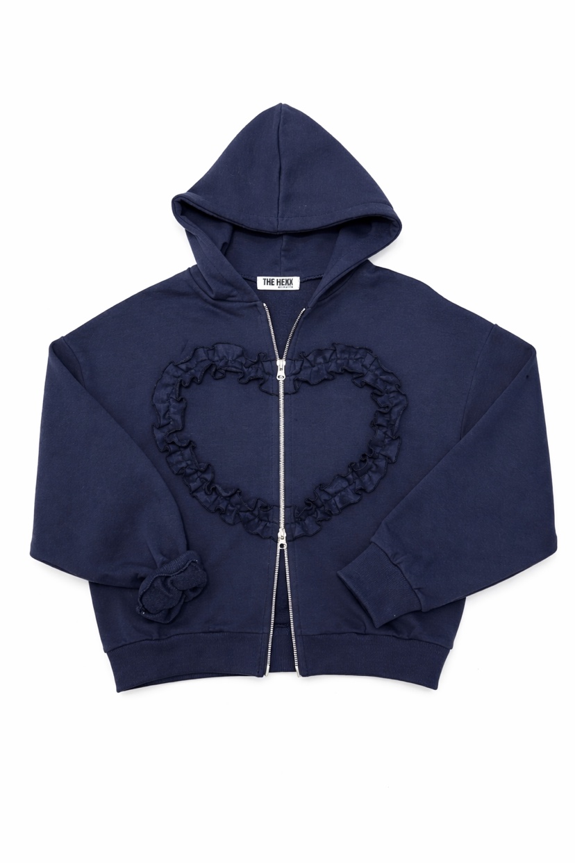 HEXX東大門代購女士新款職業休閑熱賣推薦夾克荷葉邊拉鏈THE HEXX夾克圖色2