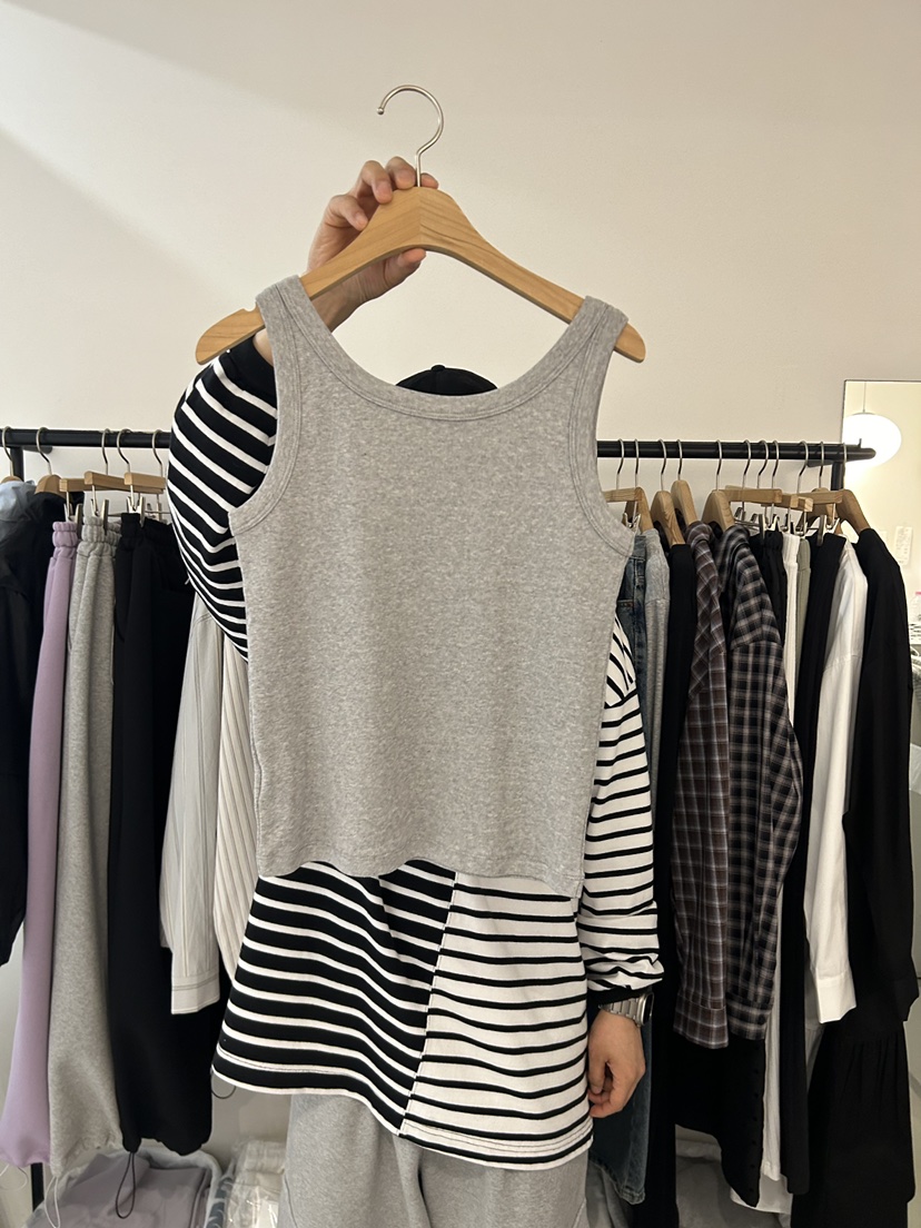 AS THOUGHT東大門直郵女士新品26春夏推薦職業真品吊帶背心AS THOUGHT吊帶/背心圖色2