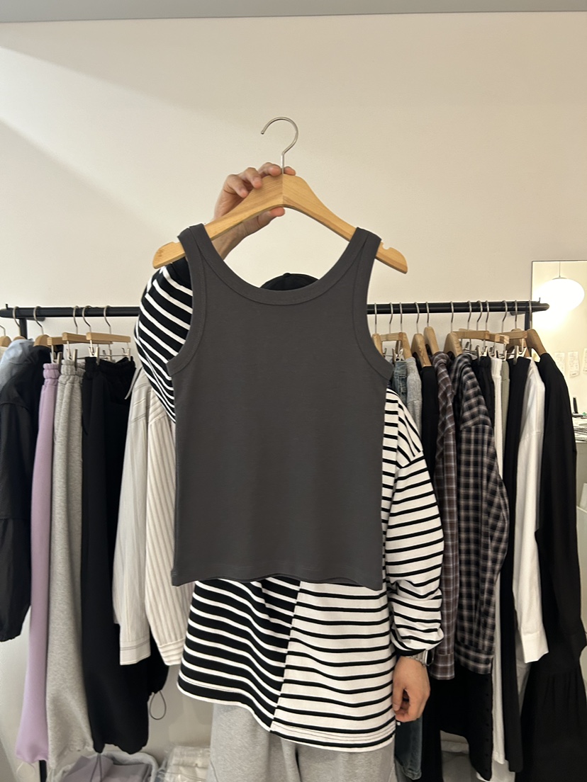 AS THOUGHT東大門直郵女士新品26春夏推薦職業真品吊帶背心AS THOUGHT吊帶/背心圖色3