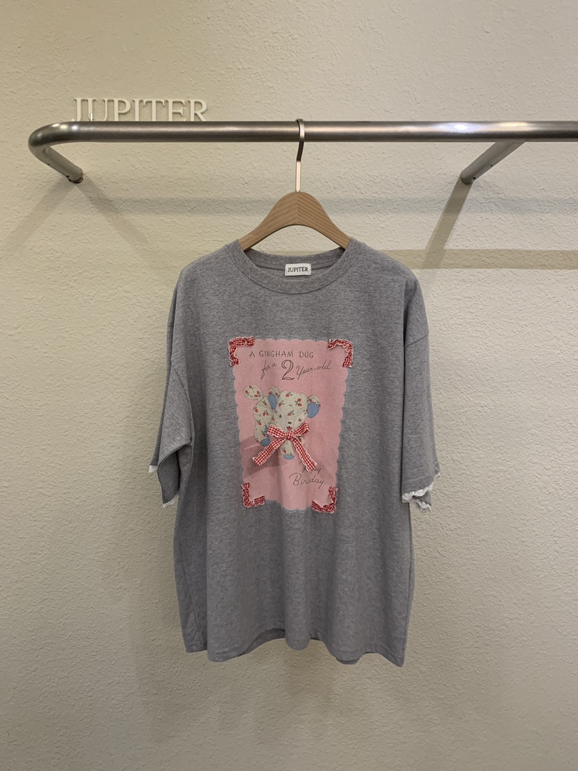 JUPITER東大門實拍女裝新品職業時尚熱賣休閑推薦人氣T恤JUPITERT恤圖色2