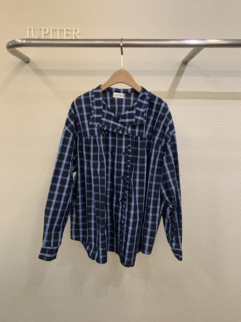 JUPITER韓國直郵女士新款26春夏職業時尚人氣熱賣襯衫蕾絲衫JUPITER襯衫/蕾絲衫圖色1深藍色