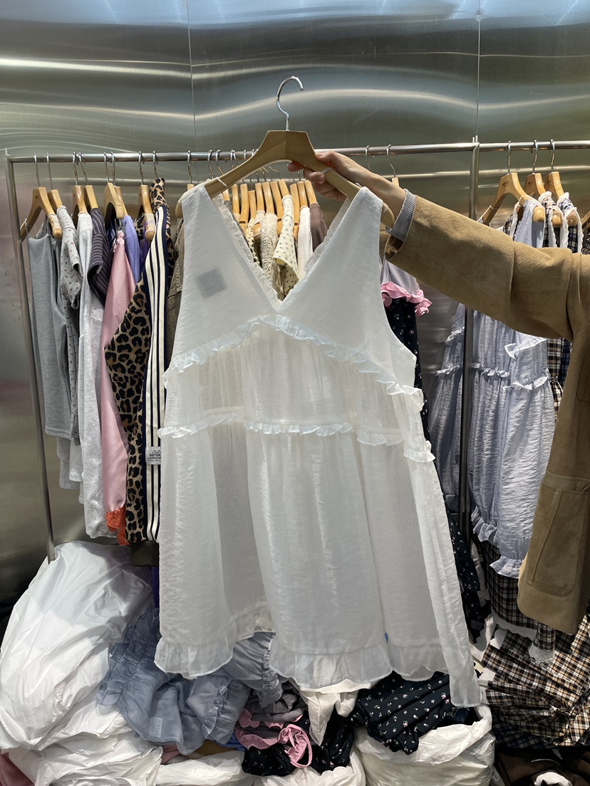 MENDL S東大門實拍女士新款休閑熱賣推薦人氣連衣裙荷葉邊MENDL S連衣裙