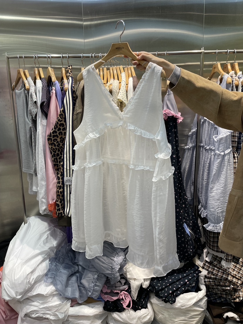 MENDL S東大門實拍女士新款休閑熱賣推薦人氣連衣裙荷葉邊MENDL S連衣裙圖色1