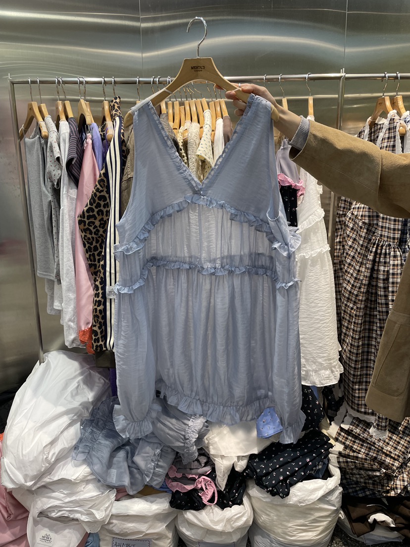 MENDL S東大門實拍女士新款休閑熱賣推薦人氣連衣裙荷葉邊MENDL S連衣裙圖色2