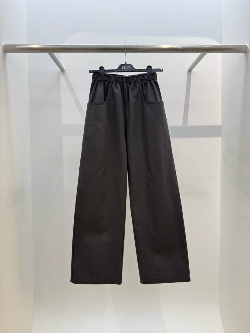 EDIT韓國直郵女士新品推薦人氣職業時尚26春夏真品休閑褲EDIT休閑褲圖色2墨色