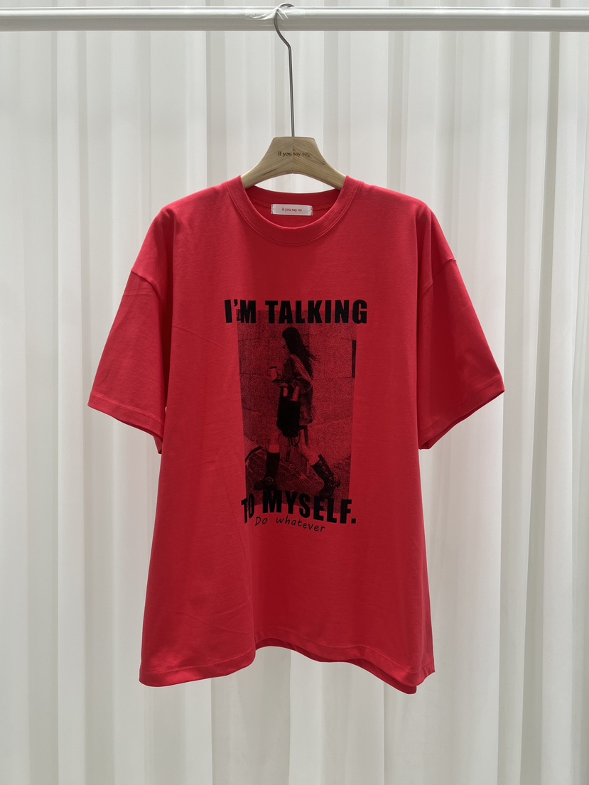 IF YOU SAY SO/PLUM-Q韓國代購女裝新品休閑真品T恤IF YOU SAY SO/PLUM-QT恤圖色1