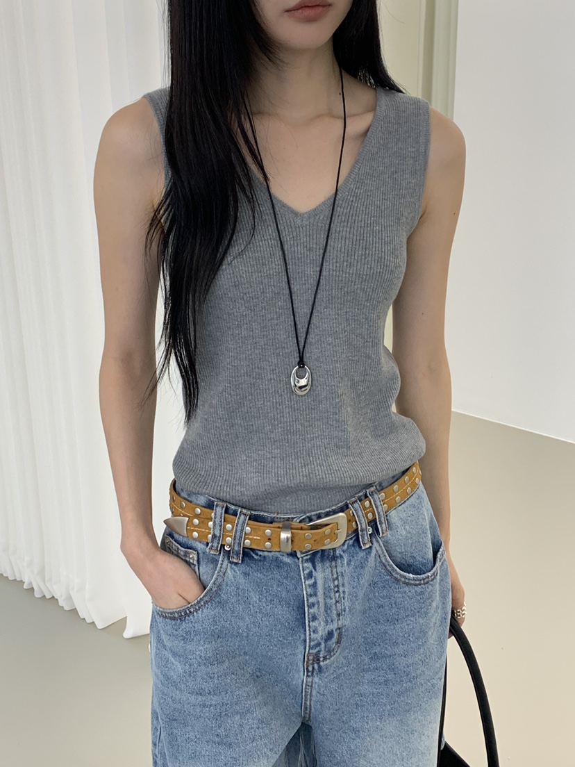 RIVER RAIN韓國直郵女裝新款人氣真品26春夏吊帶背心不對稱RIVER RAIN吊帶/背心