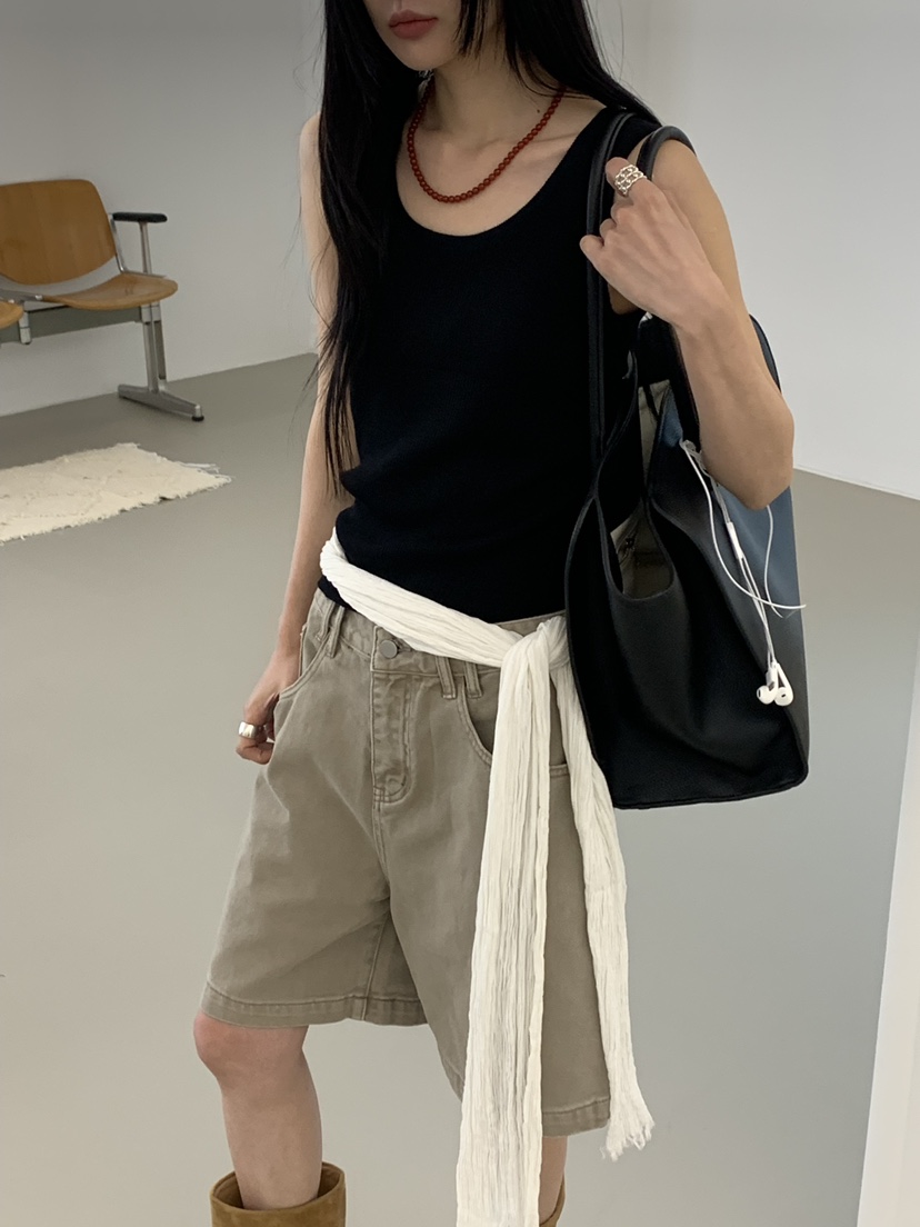 RIVER RAIN韓國直郵女裝新款人氣真品26春夏吊帶背心不對稱RIVER RAIN吊帶/背心