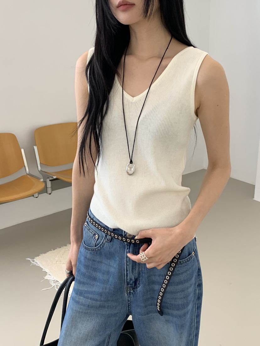 RIVER RAIN韓國直郵女裝新款人氣真品26春夏吊帶背心不對稱RIVER RAIN吊帶/背心