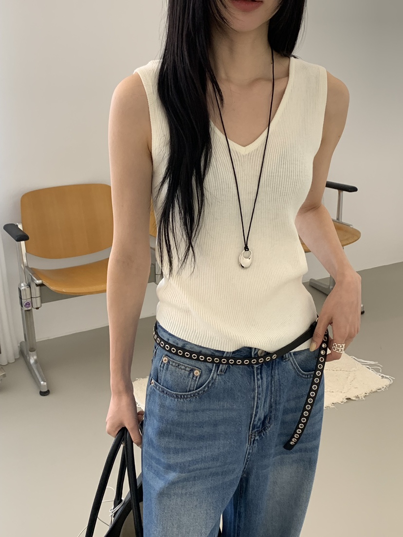 RIVER RAIN韓國直郵女裝新款人氣真品26春夏吊帶背心不對稱RIVER RAIN吊帶/背心