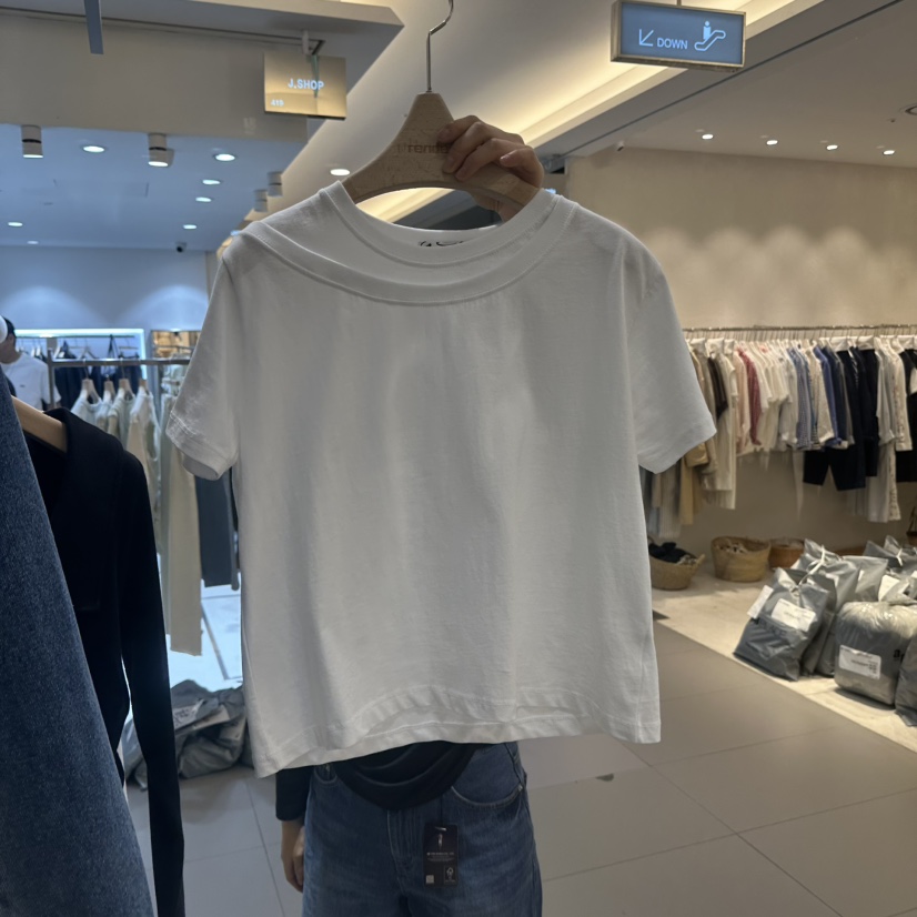 RENDER韓國直郵女裝新款推薦真品休閑時尚人氣T恤假兩件雙層RENDERT恤圖色2