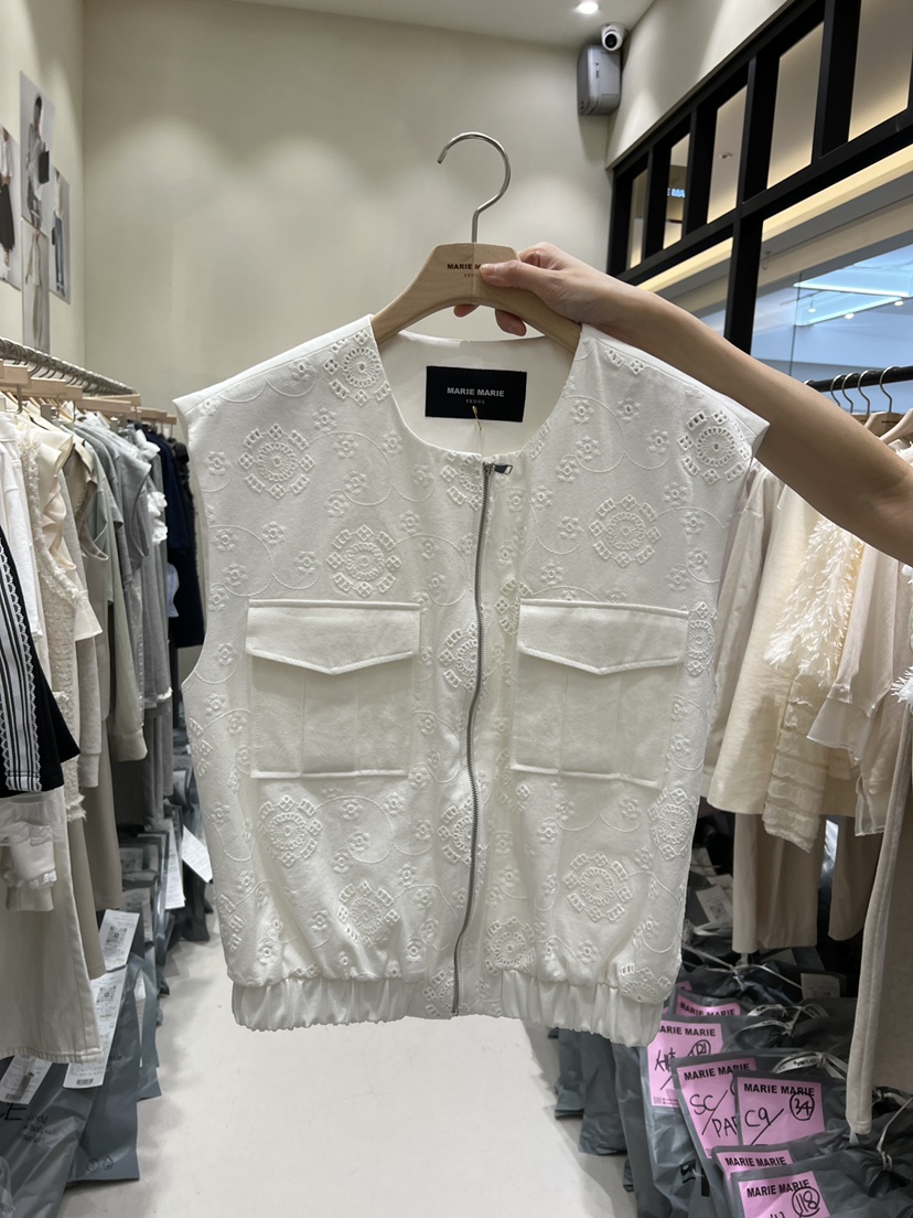 MARIE MARIE東大門代購女士新品26春夏熱賣人氣馬甲刺繡MARIE MARIE馬甲圖色1