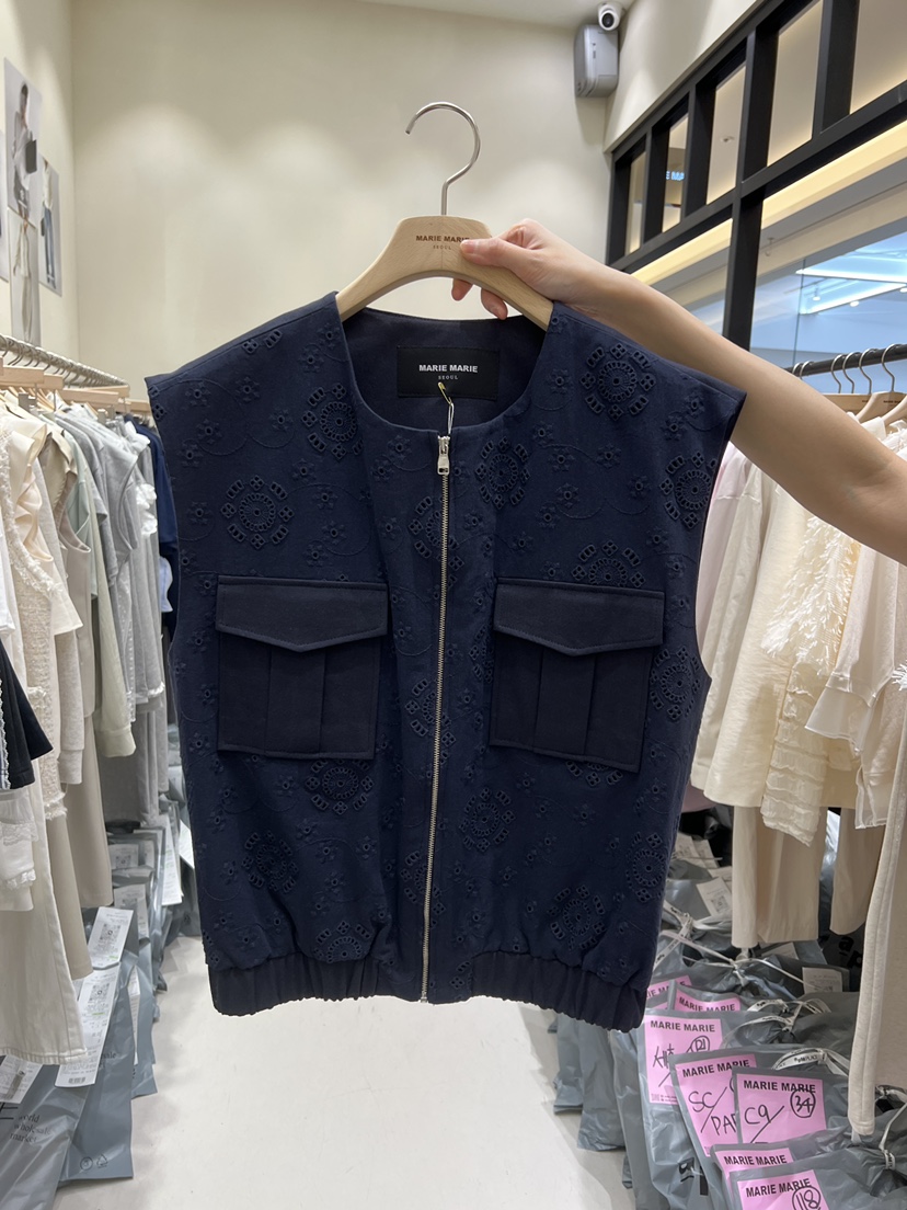 MARIE MARIE東大門代購女士新品26春夏熱賣人氣馬甲刺繡MARIE MARIE馬甲圖色2