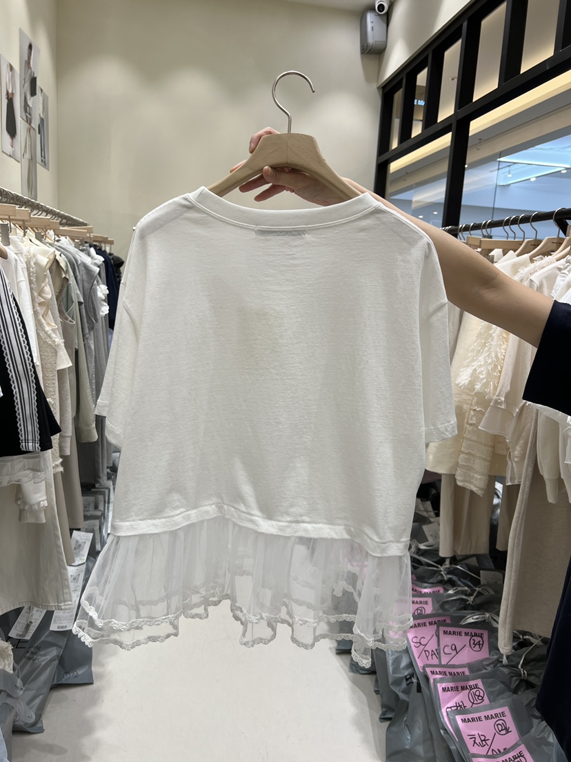 MARIE MARIE東大門直郵女裝新款時尚真品熱賣26春夏T恤網眼MARIE MARIET恤