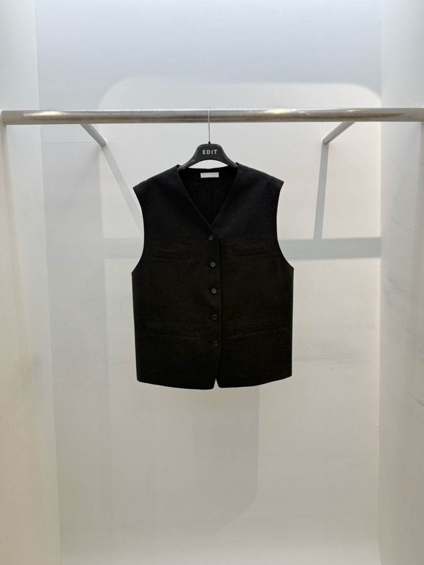EDIT韓國直郵女裝新品職業26春夏熱賣休閑人氣時尚推薦馬甲EDIT馬甲圖色3黑色