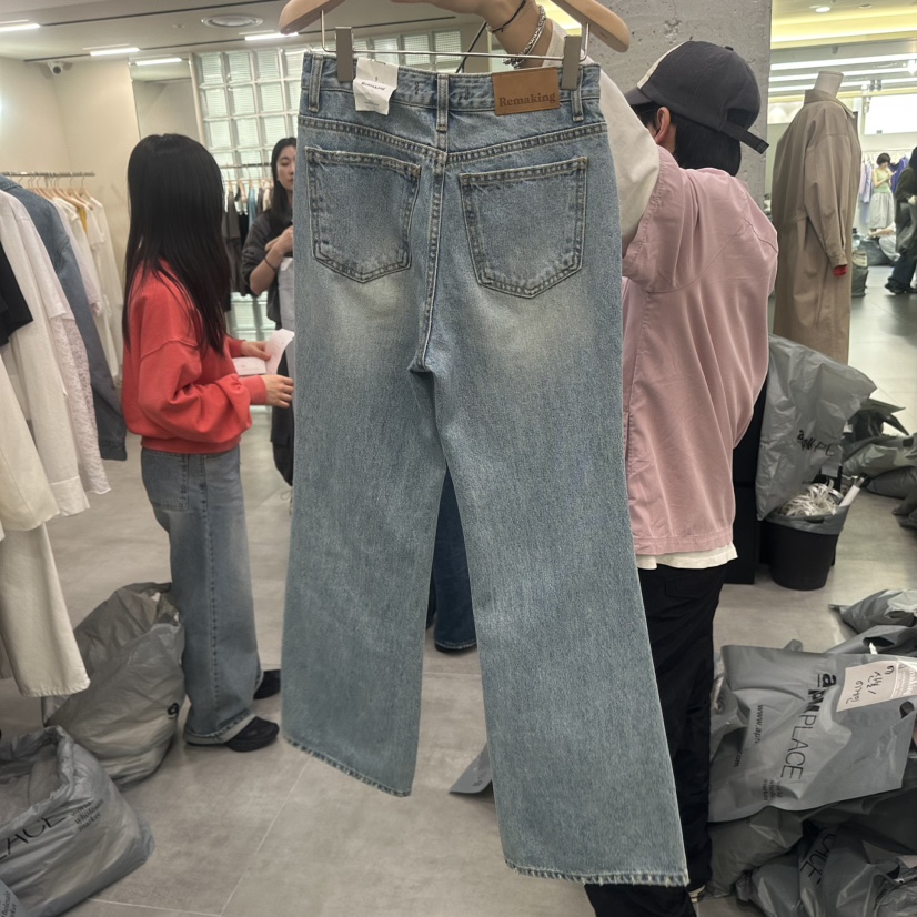 URBANSTORY/REMAKING韓國直郵女裝新品熱賣職業牛仔褲喇叭Remaking/URBANSTORY牛仔褲