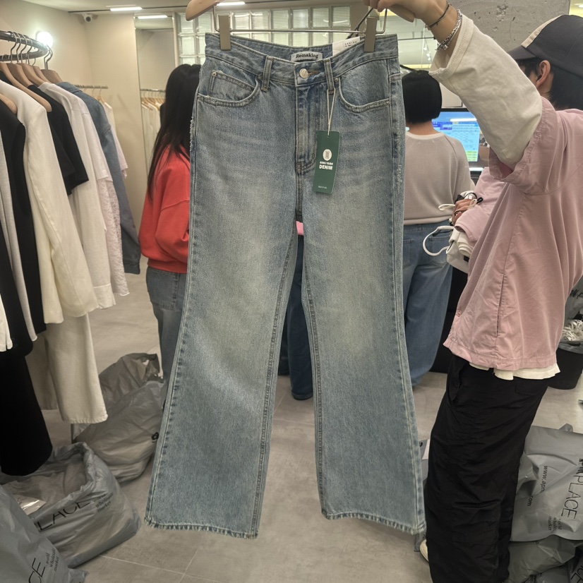 URBANSTORY/REMAKING韓國直郵女裝新品熱賣職業牛仔褲喇叭Remaking/URBANSTORY牛仔褲圖色1