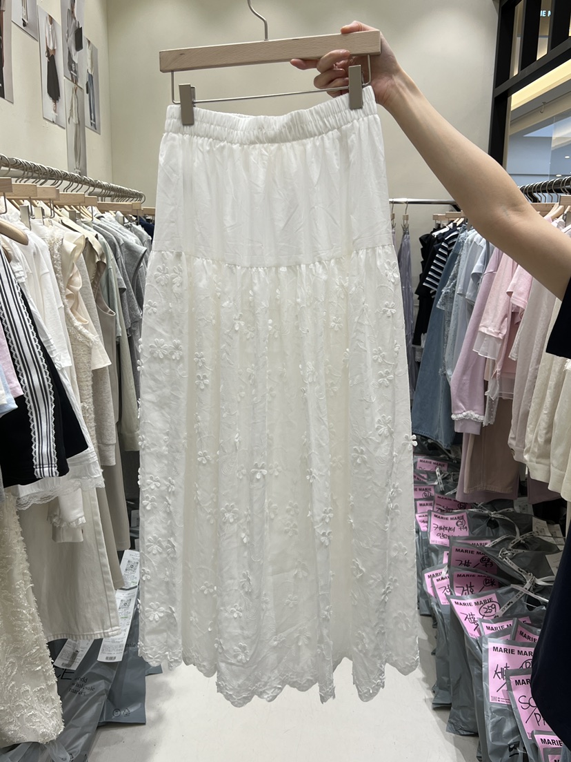 MARIE MARIE韓國代購女士新品熱賣休閑人氣時尚長裙刺繡MARIE MARIE長裙