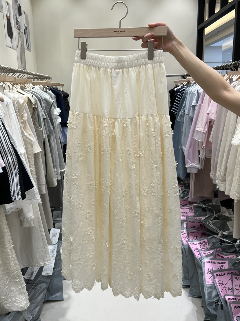 MARIE MARIE韓國代購女士新品熱賣休閑人氣時尚長裙刺繡MARIE MARIE長裙圖色2