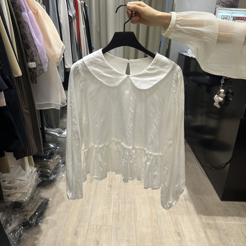 SOFTNESS韓國直郵女士新款26春夏休閑熱賣真品襯衫蕾絲衫Softness/Cosmic襯衫/蕾絲衫圖色1