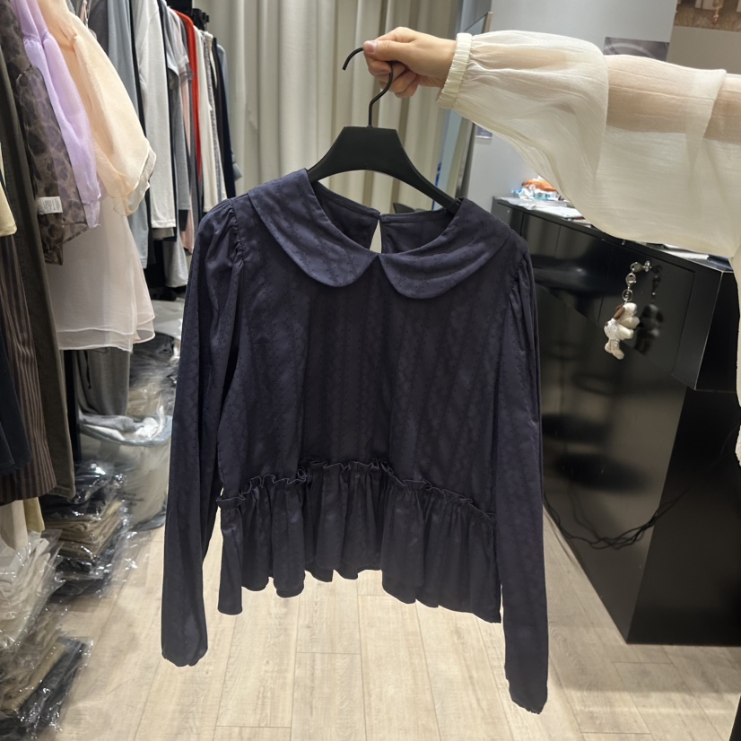 SOFTNESS韓國直郵女士新款26春夏休閑熱賣真品襯衫蕾絲衫Softness/Cosmic襯衫/蕾絲衫圖色2