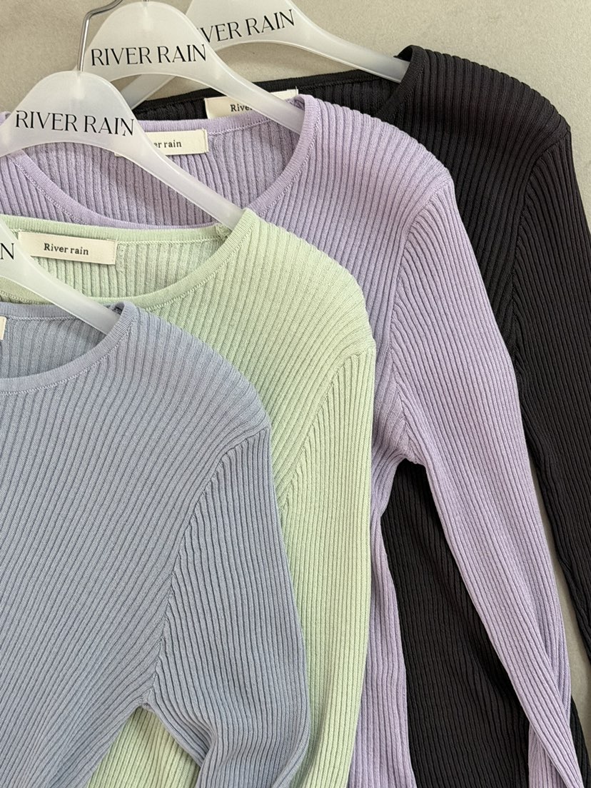 RIVER RAIN東大門實拍女裝新品真品時尚26春夏針織衫羅紋RIVER RAIN針織衫