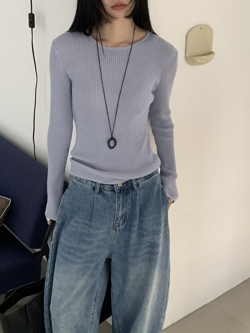 RIVER RAIN東大門實拍女裝新品真品時尚26春夏針織衫羅紋RIVER RAIN針織衫