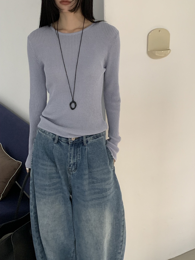 RIVER RAIN東大門實拍女裝新品真品時尚26春夏針織衫羅紋RIVER RAIN針織衫