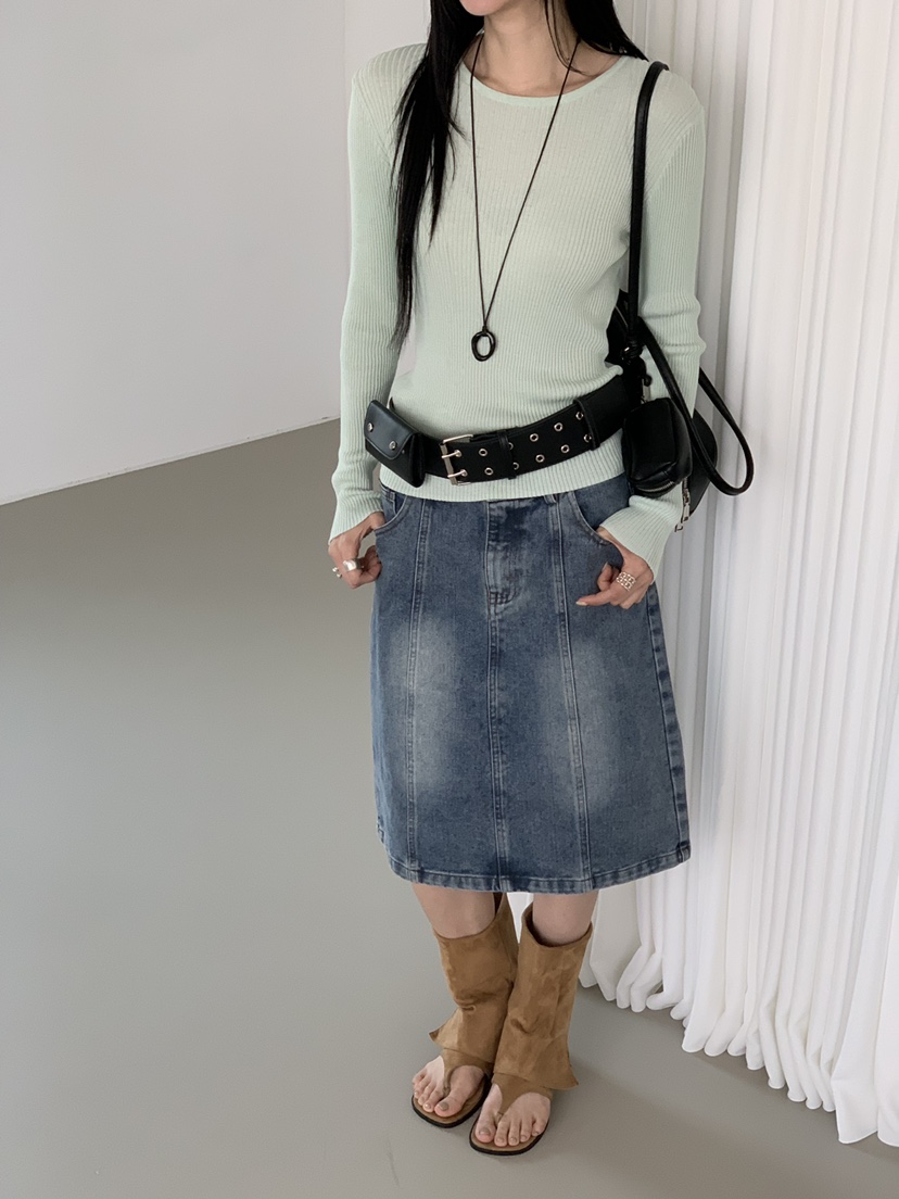 RIVER RAIN東大門實拍女裝新品真品時尚26春夏針織衫羅紋RIVER RAIN針織衫