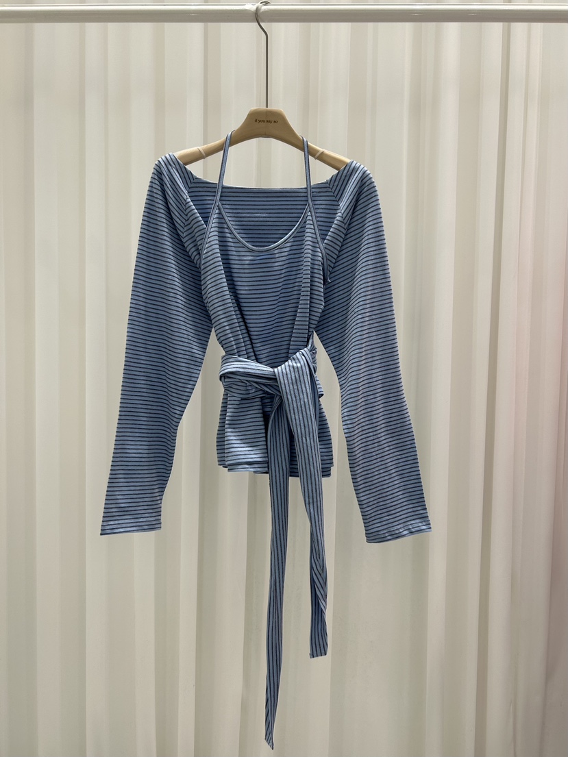 IF YOU SAY SO/PLUM-Q韓國代購女士新品休閑套裝兩件套條紋IF YOU SAY SO/PLUM-Q套裝圖色1