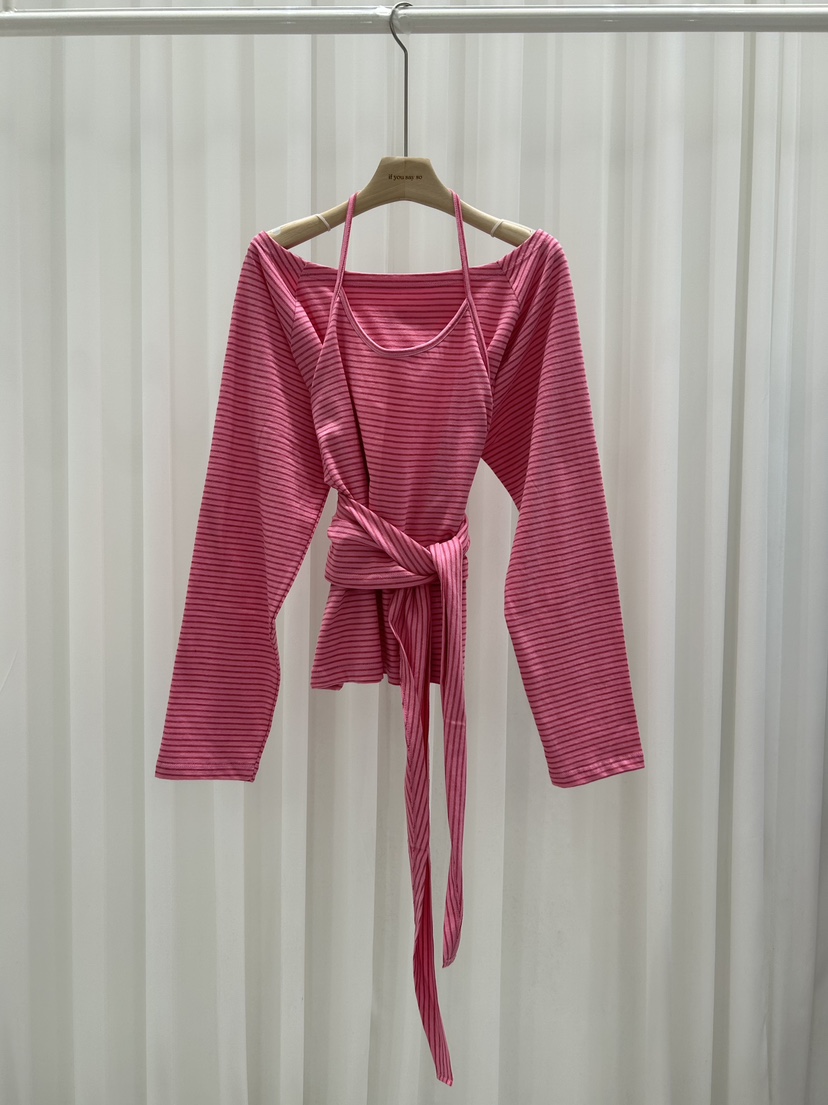 IF YOU SAY SO/PLUM-Q韓國代購女士新品休閑套裝兩件套條紋IF YOU SAY SO/PLUM-Q套裝圖色2