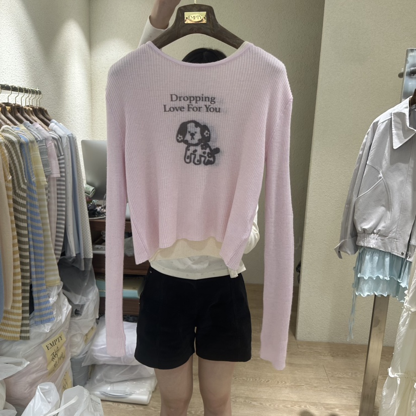 EMPTY韓國代購女裝新品熱賣職業推薦休閑人氣真品26春夏針織衫EMPTY針織衫圖色2