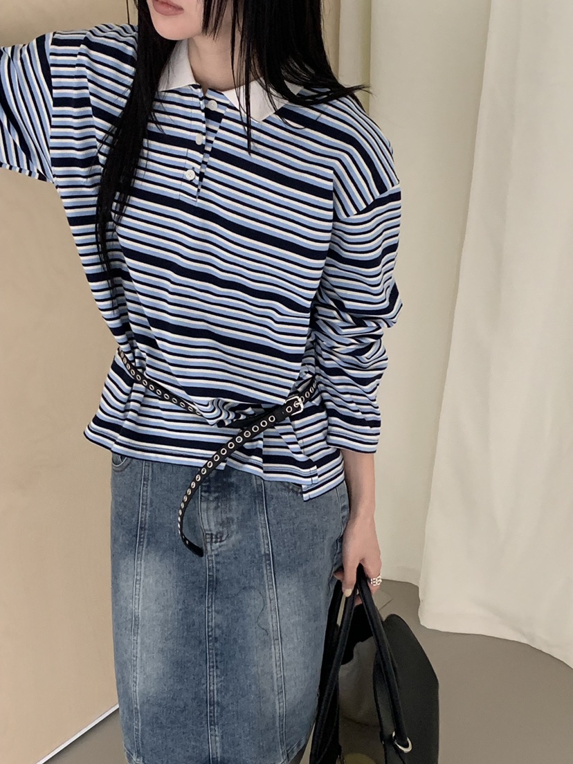 RIVER RAIN東大門直郵女士新品26春夏休閑真品人氣長袖T恤RIVER RAIN長袖T恤