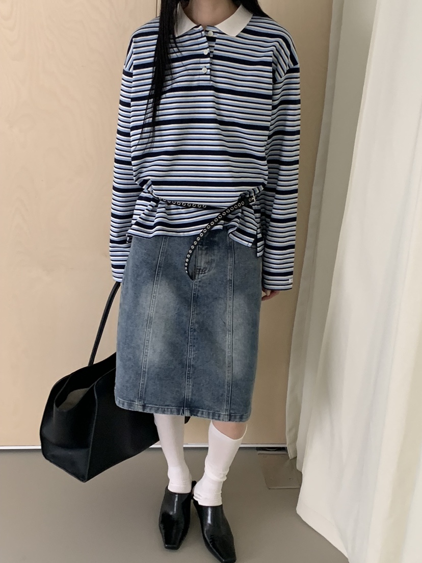 RIVER RAIN東大門直郵女士新品26春夏休閑真品人氣長袖T恤RIVER RAIN長袖T恤