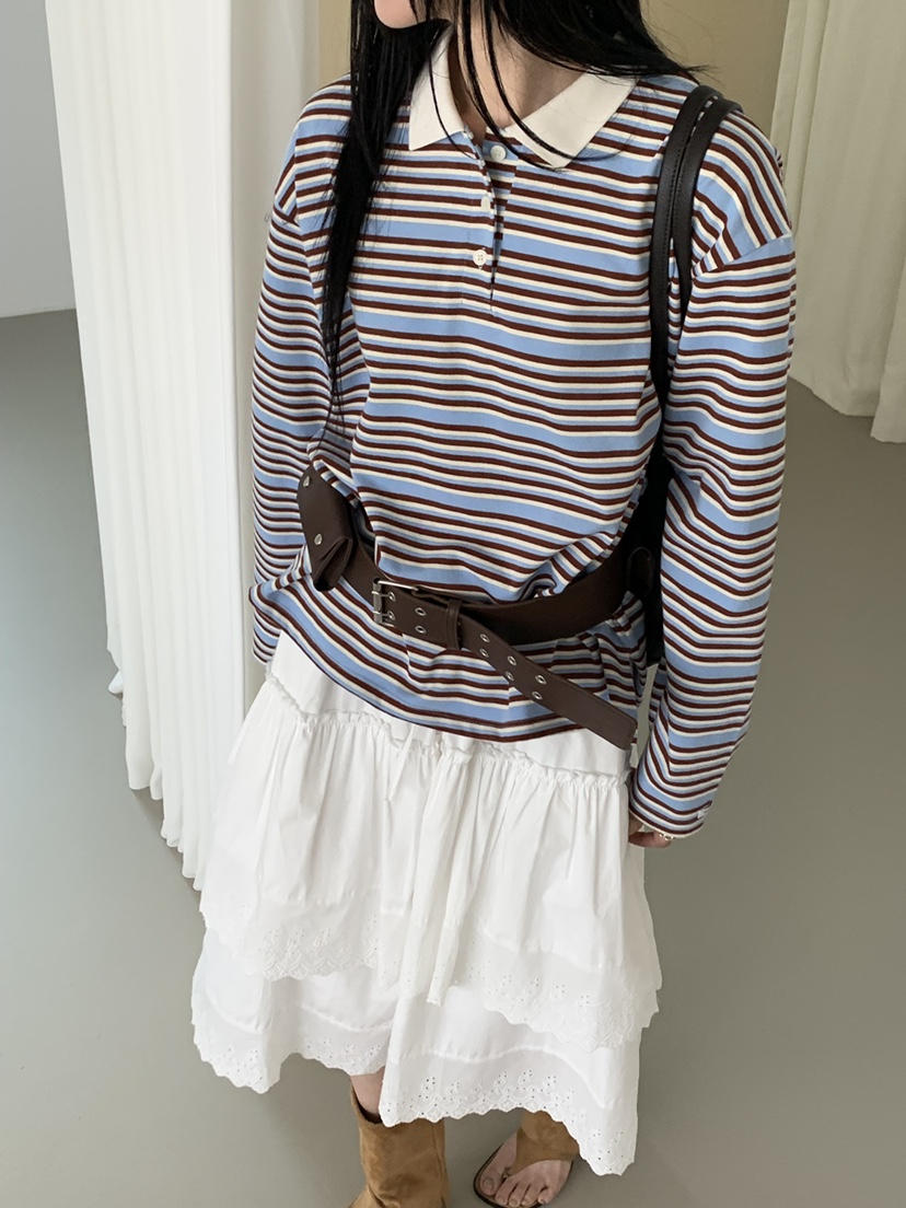 RIVER RAIN東大門直郵女士新品26春夏休閑真品人氣長袖T恤RIVER RAIN長袖T恤