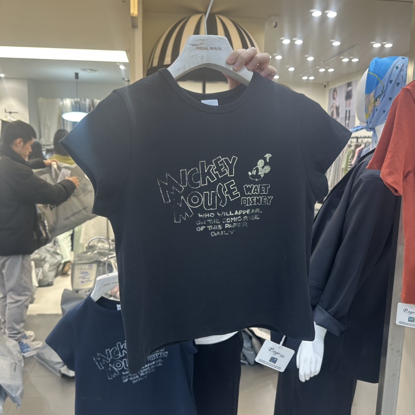 VISUAL SPACE/PAGE92/FLEISCHER東大門代購女裝新品熱賣T恤VISUAL SPACE/PAGE92/FLEISCHERT恤圖色3黑色