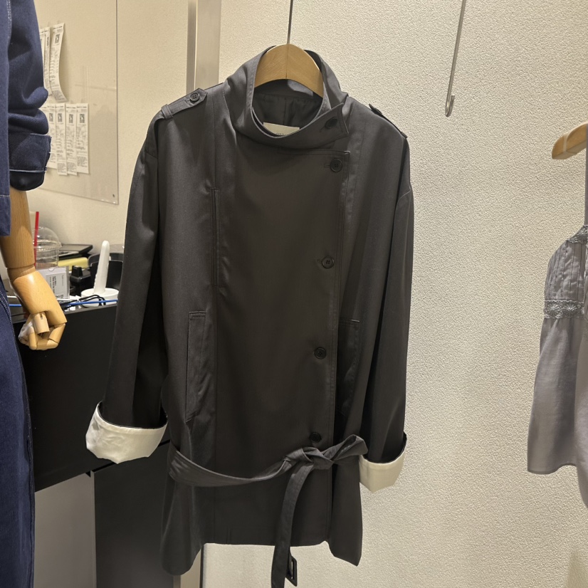 OVU東大門直郵女士新品人氣26春夏職業休閑長款風衣含腰帶OVU長款風衣圖色2