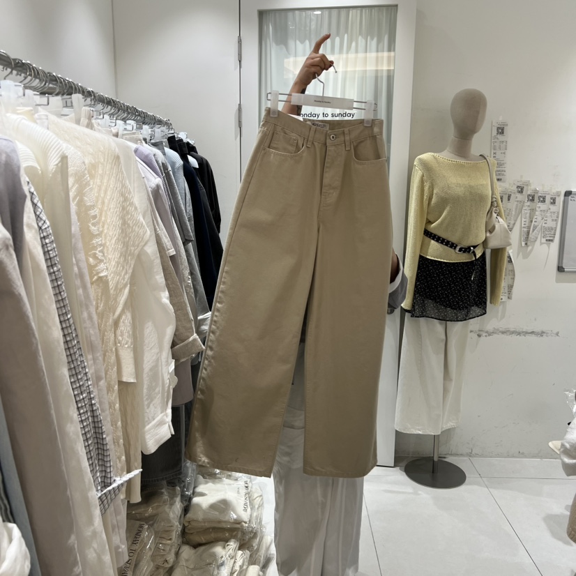 MONDAY TO SUNDAY韓國直郵女裝新款休閑真品牛仔褲口袋MONDAY TO SUNDAY牛仔褲圖色2