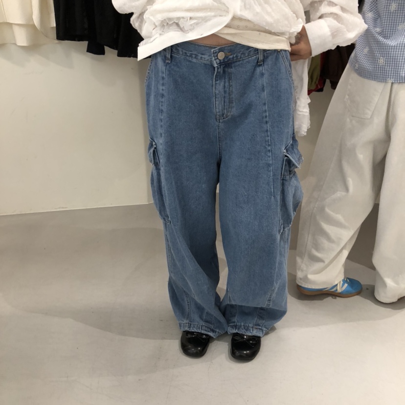 VENTI東大門直郵女士新款26春夏熱賣推薦真品休閑牛仔褲工裝VENTI牛仔褲圖色1