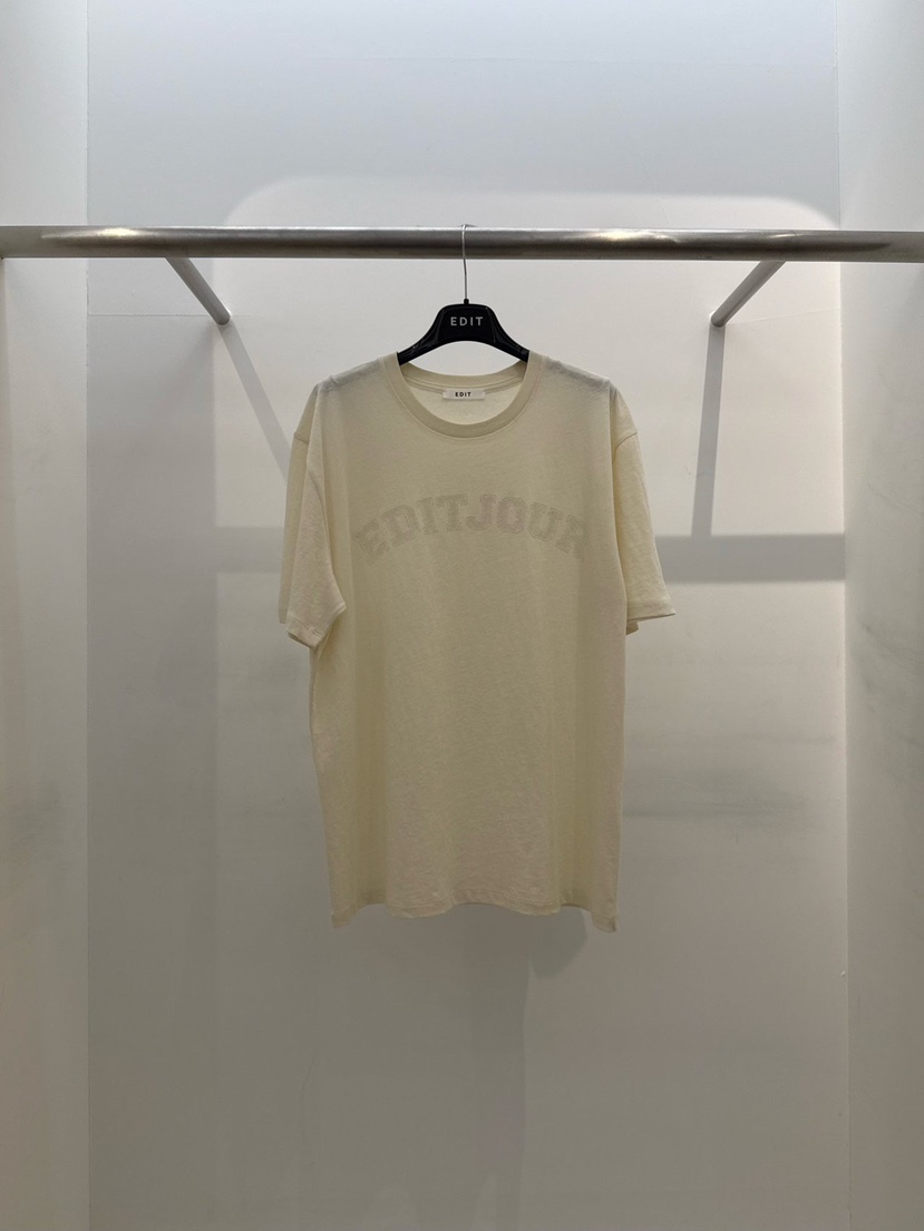 EDIT韓國代購女士新款26春夏人氣真品熱賣職業推薦休閑T恤EDITT恤圖色2