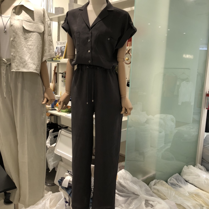 ALMOND東大門代購女裝新款熱賣時尚推薦人氣真品連體褲亞麻ALMOND連體褲圖色3