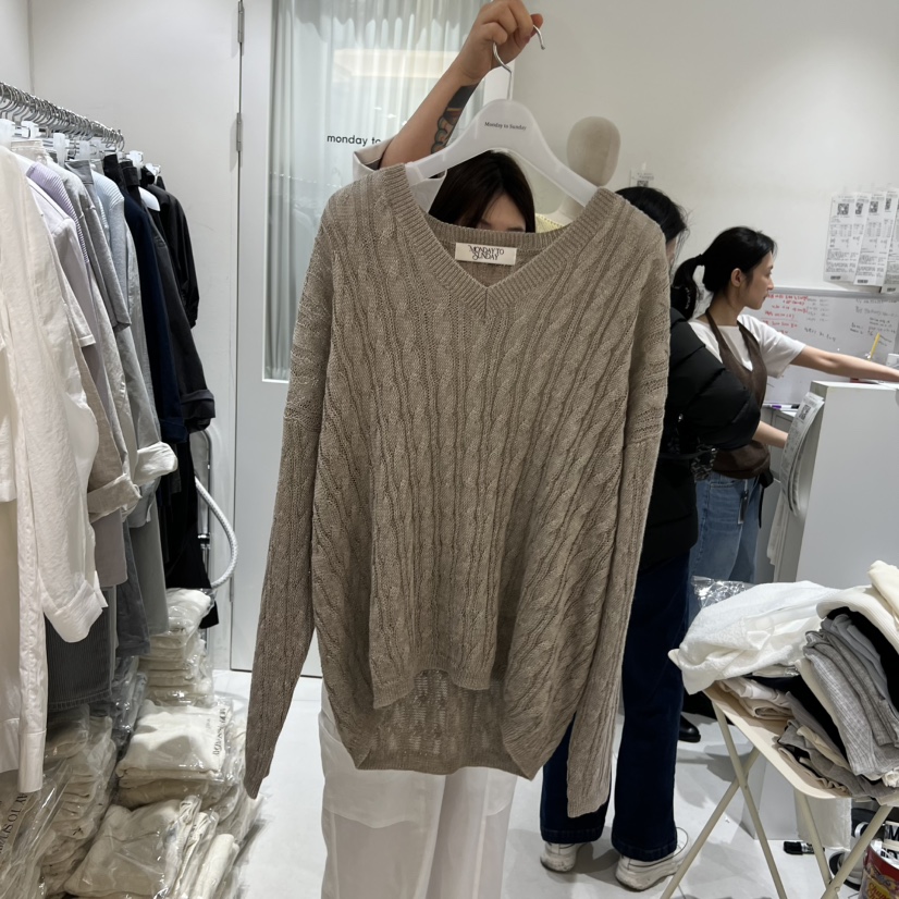 MONDAY TO SUNDAY韓國直郵女裝新品人氣熱賣休閑針織衫MONDAY TO SUNDAY針織衫圖色3